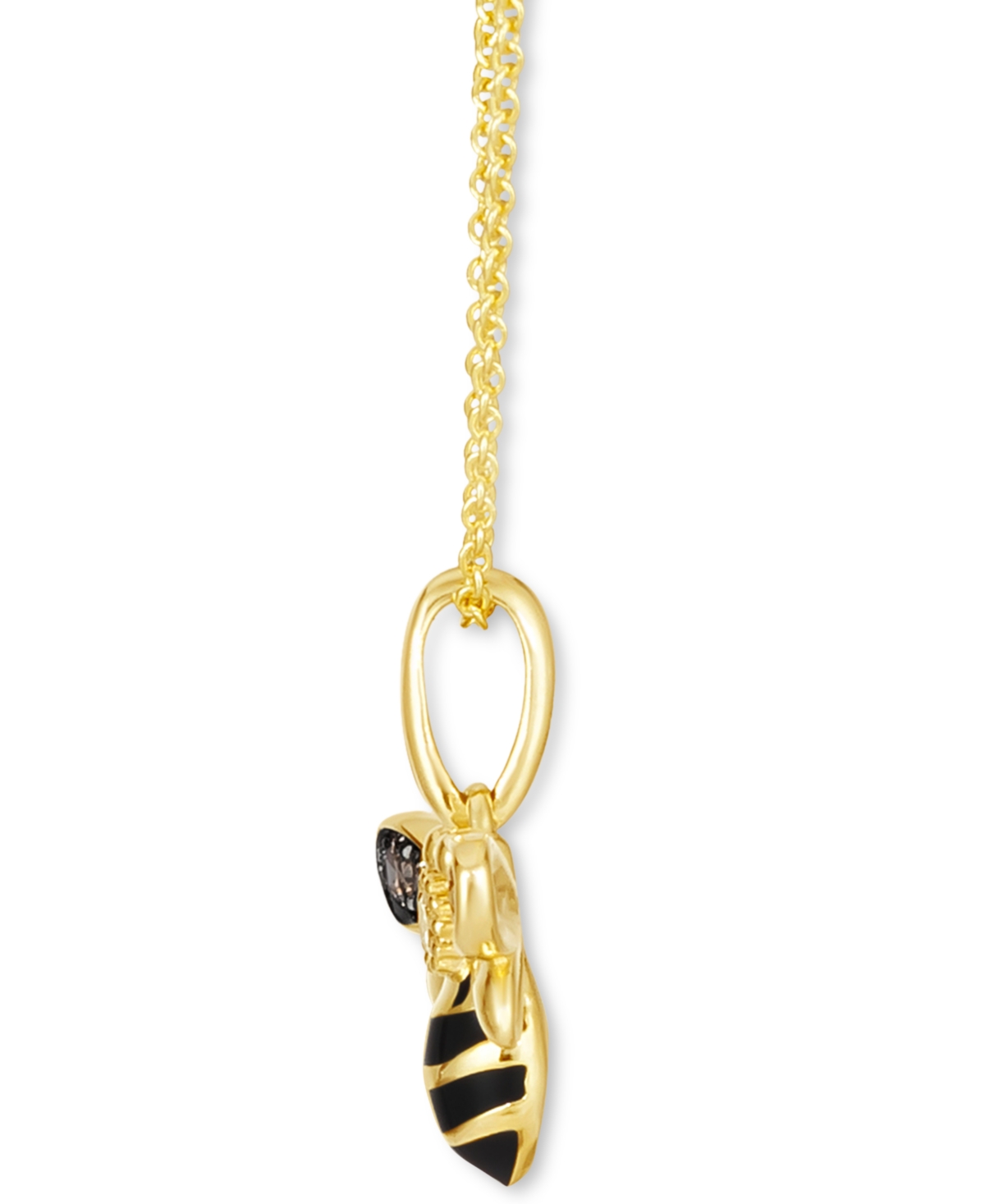 Le Vian Diamond (1/8 ct. t.w.) & Black Enamel Bee 18