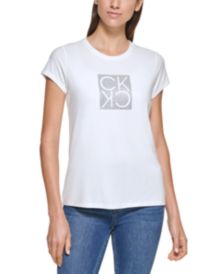 Rhinestone Embellished Logo T-Shirt