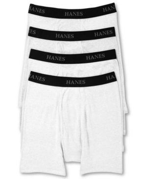 Hanes Platinum - Classic Cotton - 4 Tagless Boxer Briefs