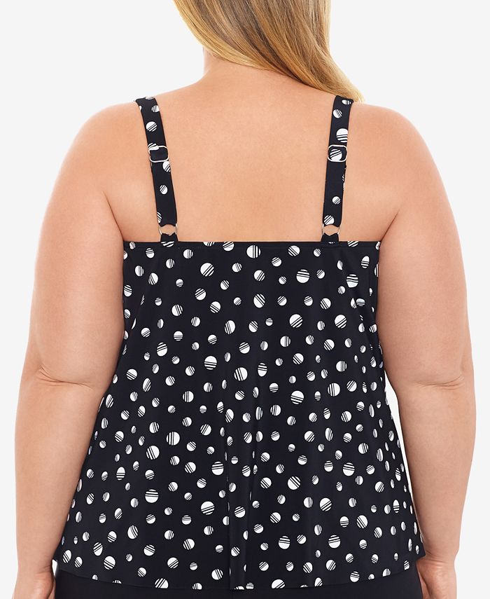 Swim Solutions Plus Size ALine Tankini Top, Created for Macy's Macy's