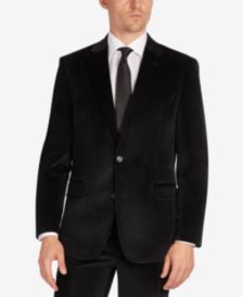 Men's Velvet Modern-Fit Suit Separate Jacket