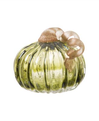 Glitzhome Crackle Short Pumpkin, Set of 2