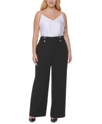 Calvin Klein Plus Size Wide-Leg Pants