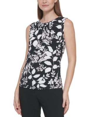 macy's calvin klein petite tops