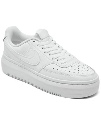 nike women's white leather tennis shoes