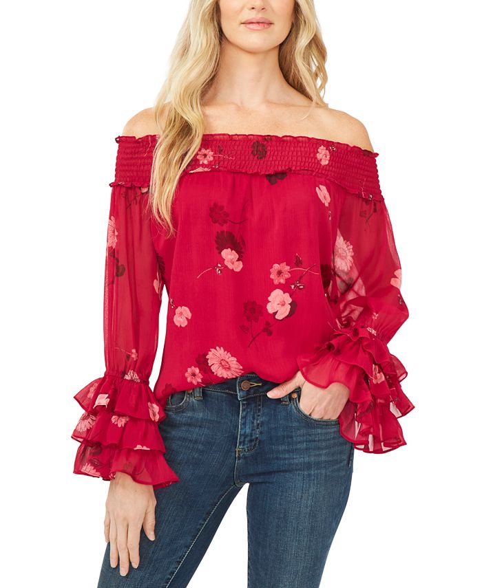 Macys off the shoulder online top