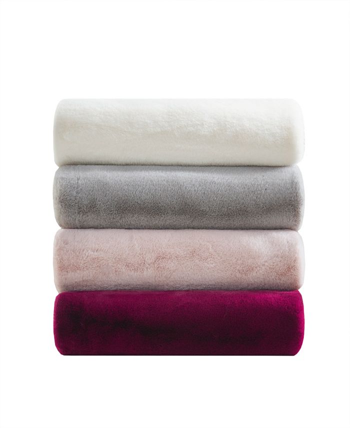 Martha Stewart Collection Faux Fur Throw, Created for Macy's & Reviews