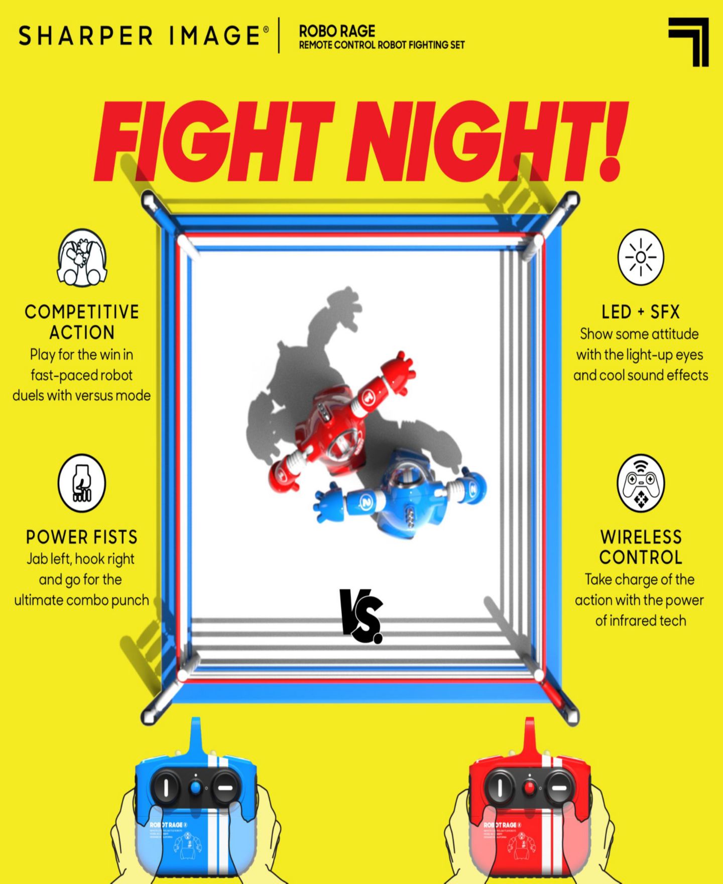 Детские игрушки Sharper Image Robo Rage Remote Control Two-Player Robot Fighting Set — фото 12