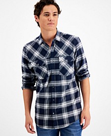 Men's Regular-Fit Plaid Flannel Shirt, Created for Macy's