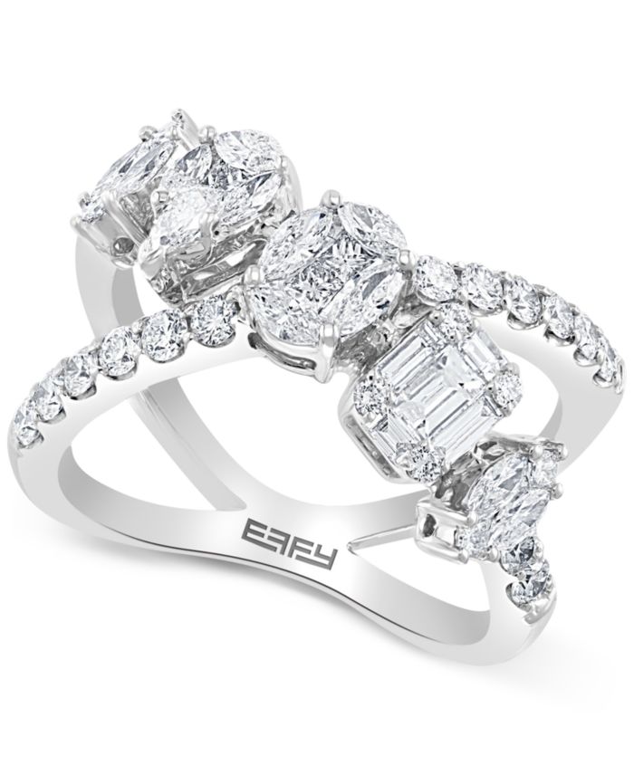 EFFY Collection EFFY® Diamond Multi-Shape Crossover Ring (1-5/8 ct. t.w.)