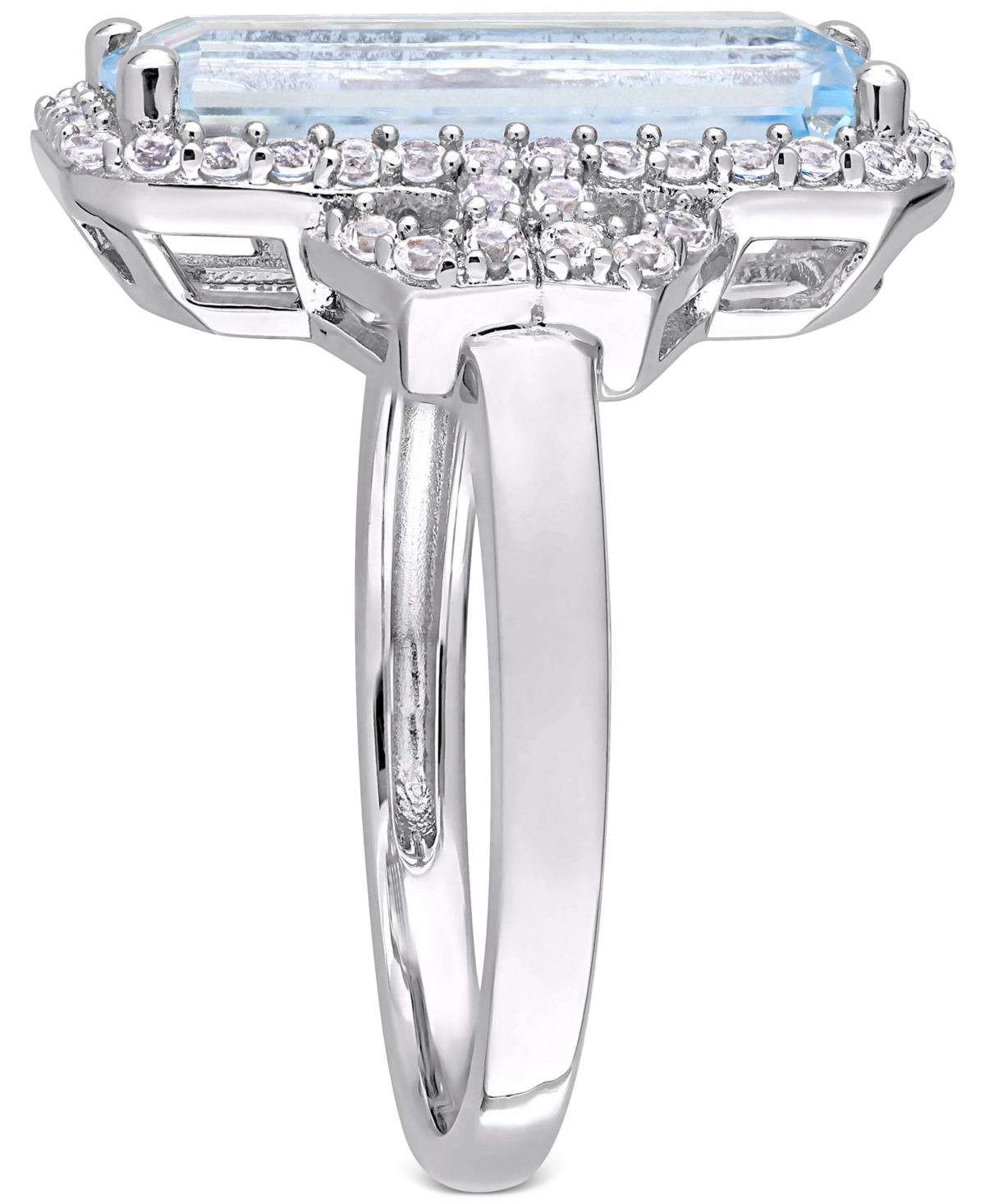 (3-3/4 ct. t.w.) & White Topaz (1/2 ct. t.w.) Statement Ring in Sterling Silver - Blue Topaz