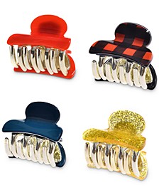 4-Pc. Gold-Tone Multicolor Hair Claw Clip Set, Created for Macy's