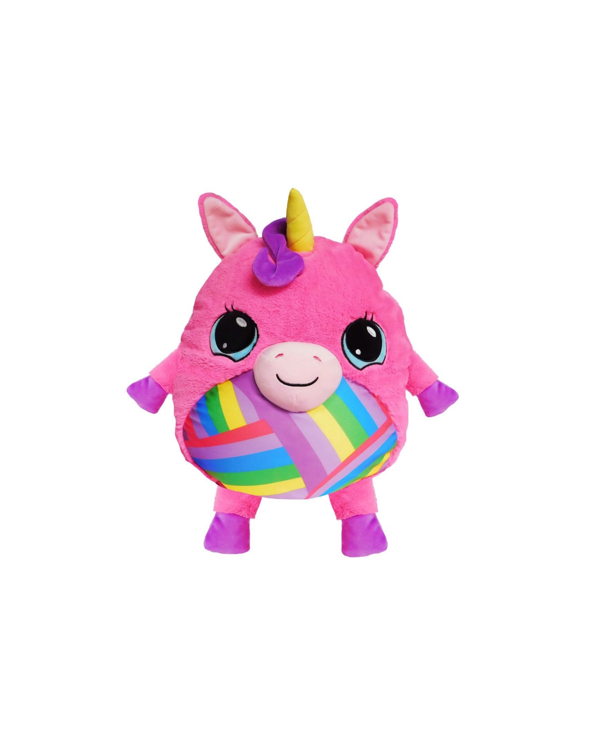 Mushabelly Plush Grumbles Unicorn, 15" In Pink