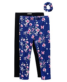One Step Up Big Girls 2 Pack Leggings with Scrunchie