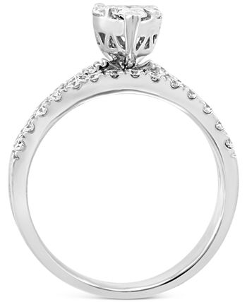 EFFY Collection - Diamond Teardrop Cluster Bridal Set (1-1/20 ct. t.w.) in 14k White Gold