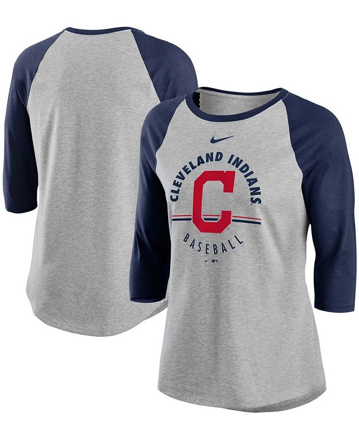 Cleveland Indians Mini Print Logo Button-Up Shirt - Navy