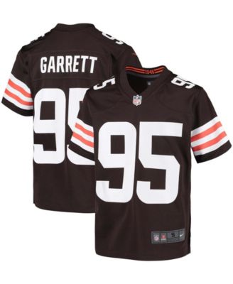 Men's Nike Myles Garrett Brown Cleveland Browns Game Player Jersey