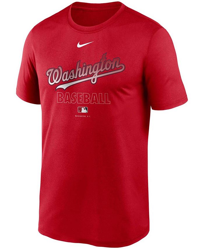 Nike Men's Red Washington Nationals Authentic Collection Legend ...