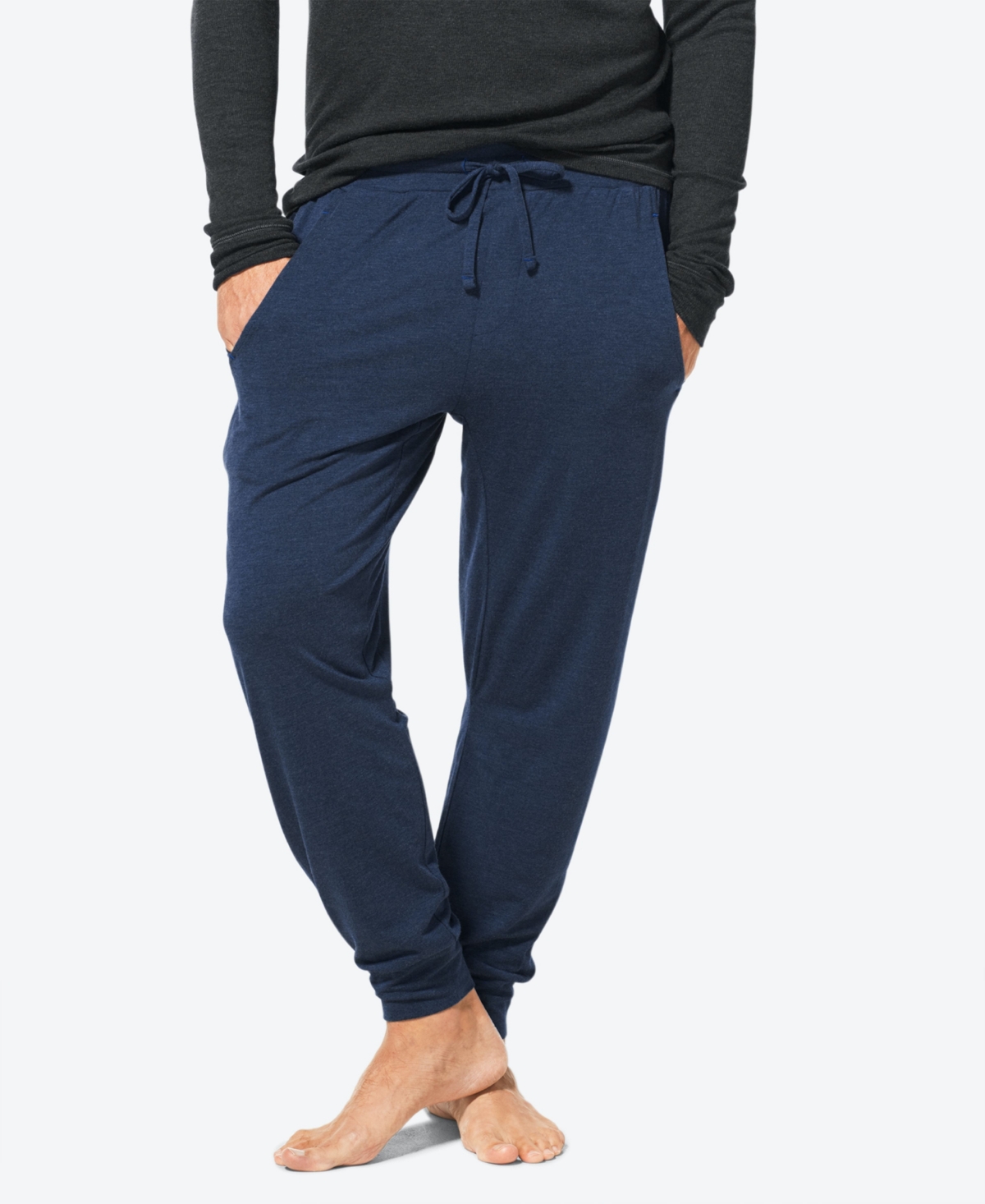 Tommy John Men's Lounge Jogger Pants In Dress Blue Heather ModeSens