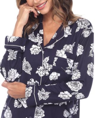 Women's Long Sleeve Floral Pajama Set, 2-Piece