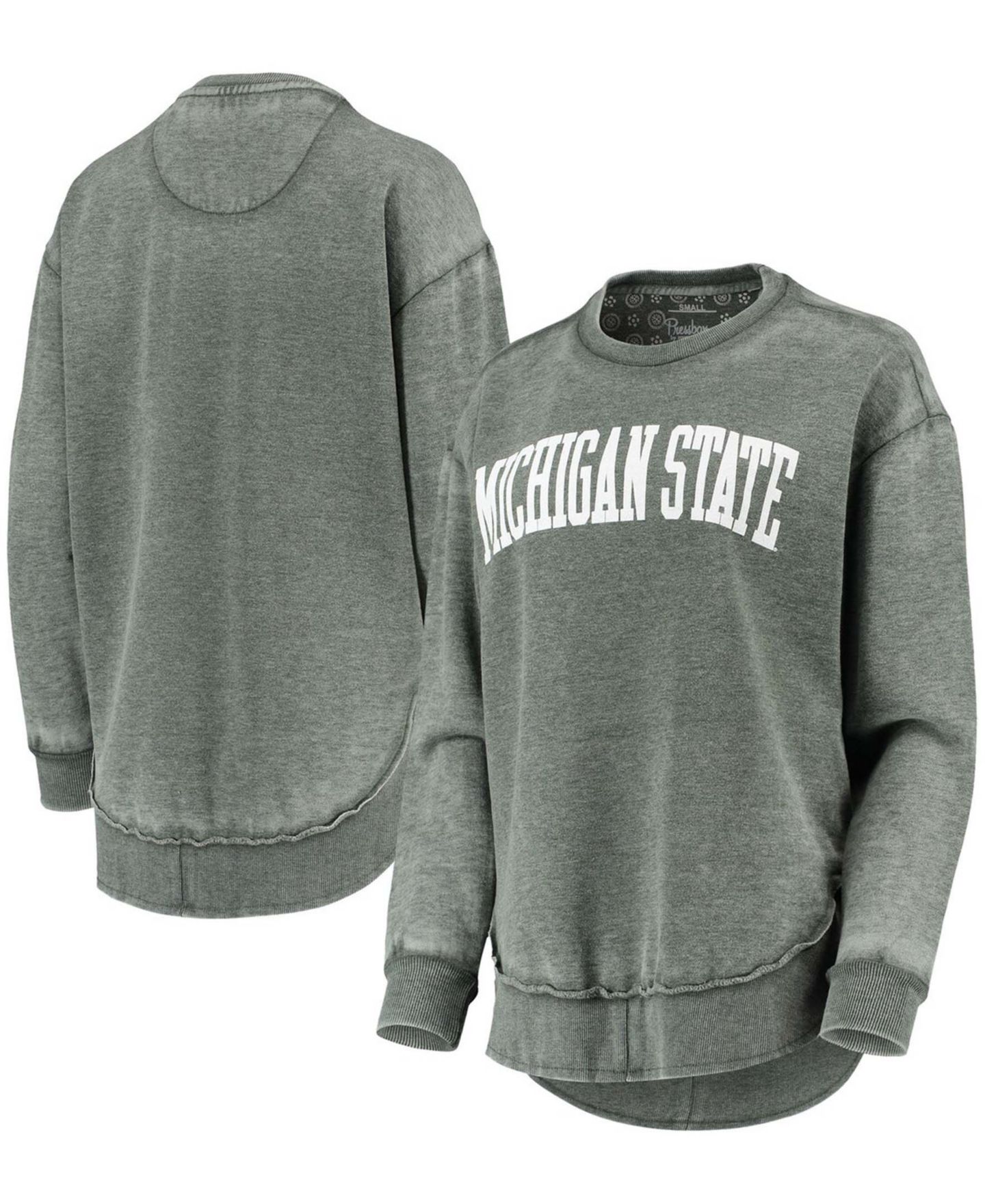 Женская толстовка Pressbox Green Michigan State Spartans Vintage-Like Wash Pullover — фото 1