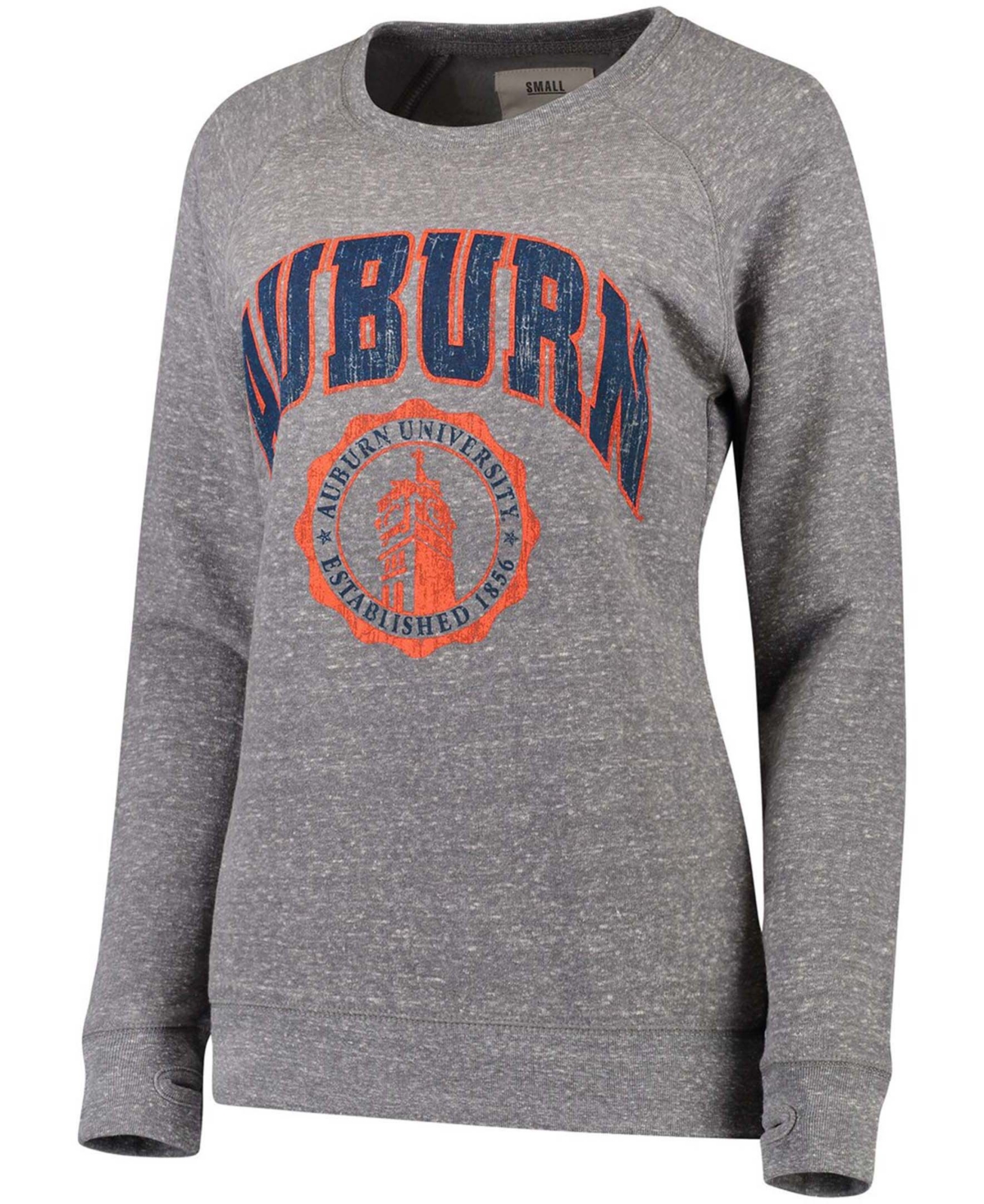Women'sAuburn Tigers Edith Vintage-Like Knobi Pullover Sweatshirt - Heathered Gray
