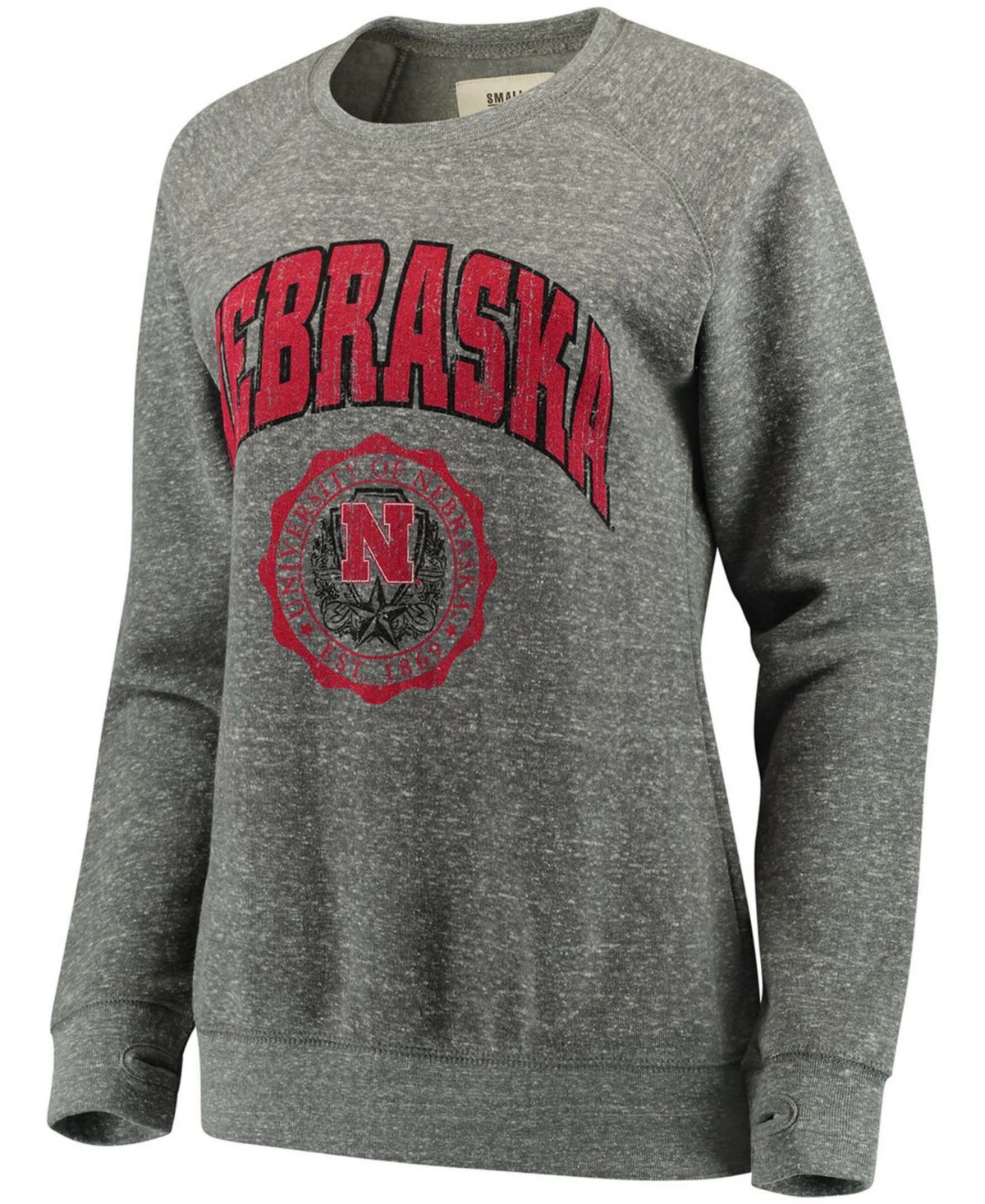 Women'sNebraska Huskers Edith Vintage-Like Knobi Pullover Sweatshirt - Heathered Gray