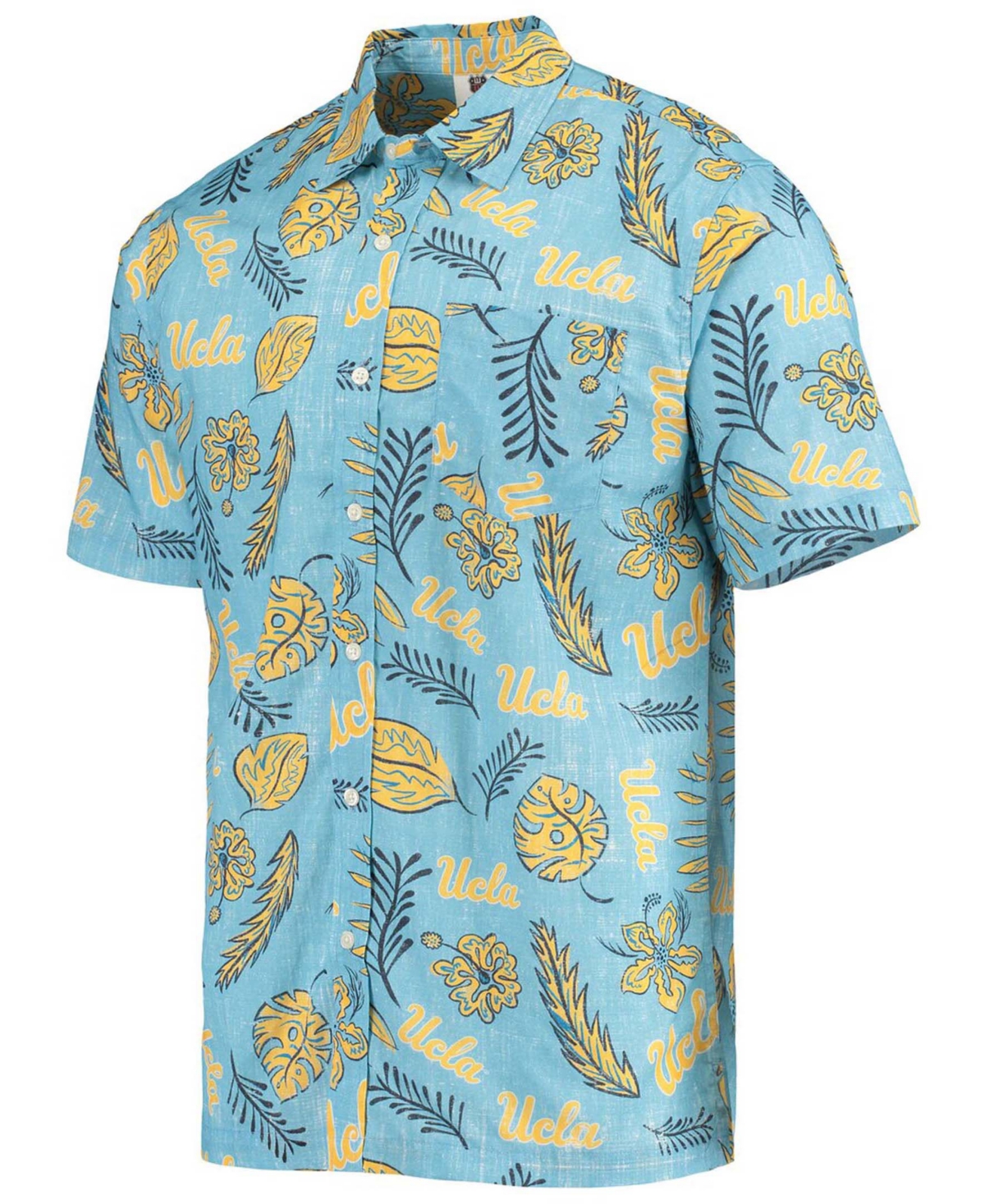 Shop Wes & Willy Men's Light Blue Ucla Bruins Vintage-like Floral Button-up Shirt