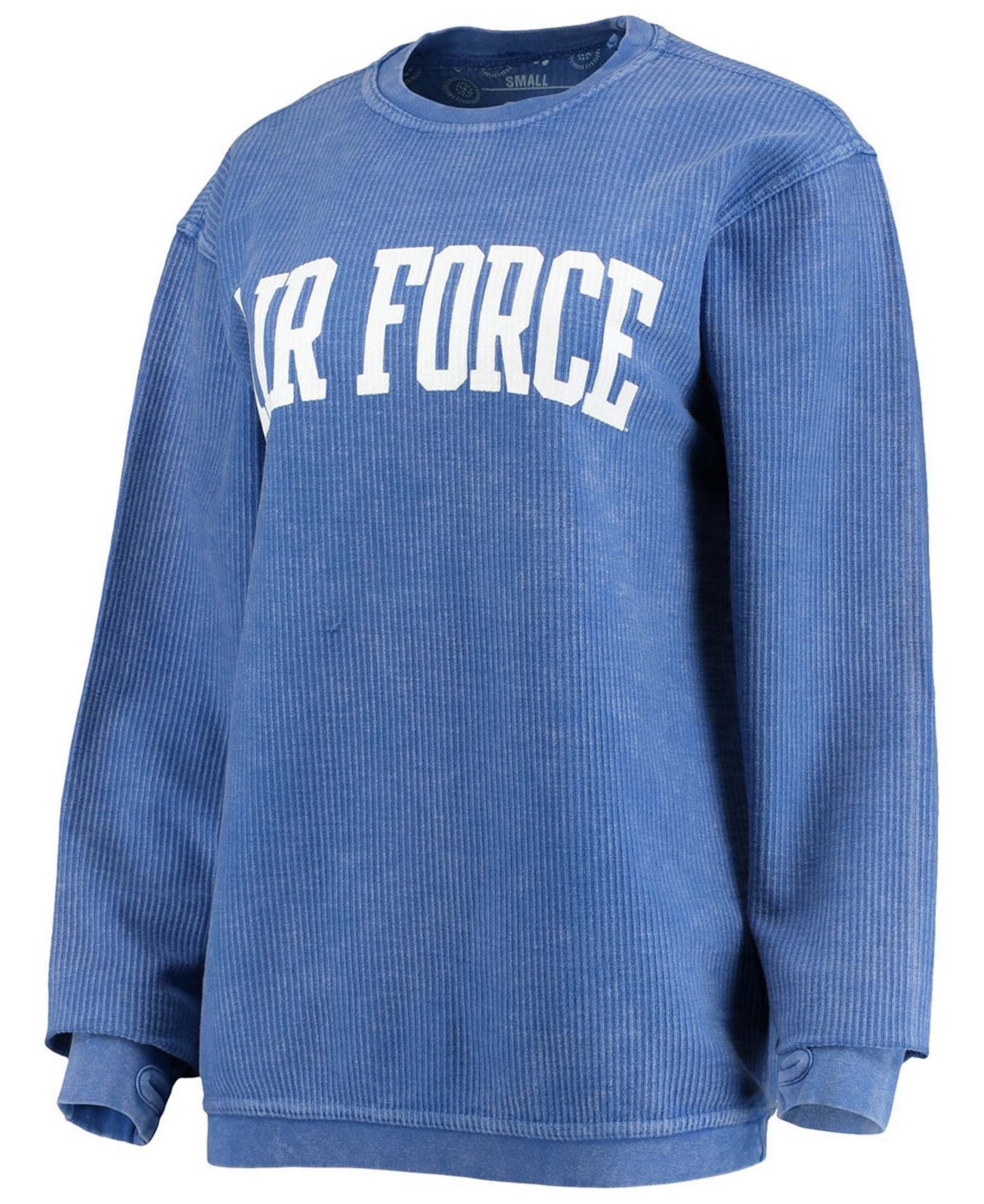 Women'sAir Force Falcons Comfy Cord Vintage-Like Wash Basic Arch Pullover Sweatshirt - Royal