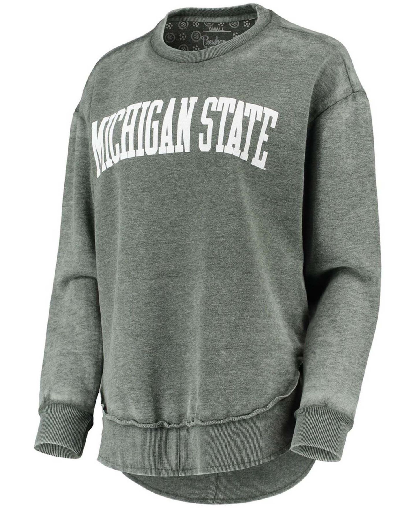 Женская толстовка Pressbox Green Michigan State Spartans Vintage-Like Wash Pullover — фото 2