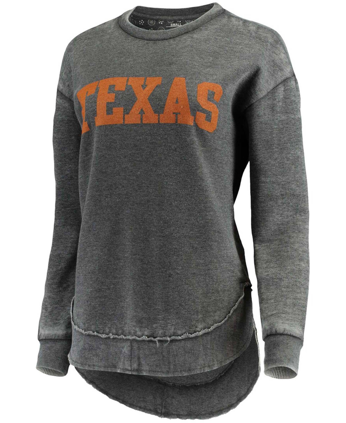 Women'sTexas Longhorns Vintage-Like Wash Pullover Sweatshirt - Black