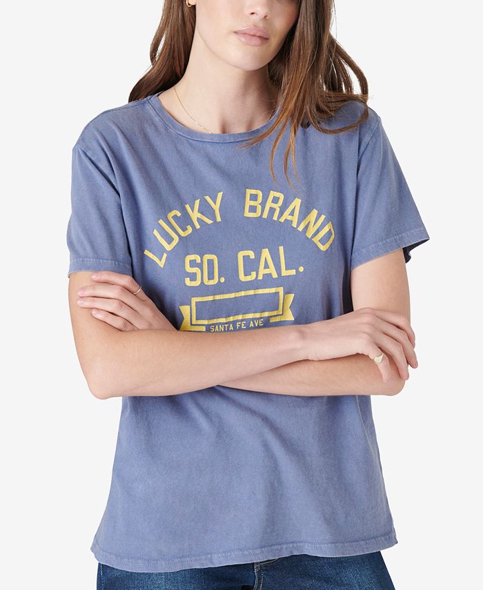 Lucky Brand - Graphic Cotton Boyfriend T-Shirt