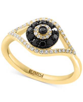 black evil eye ring