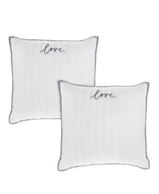 Photo 1 of Rae Dunn Embroidered Words 2 Pack Decorative Pillow, 26" x 26"