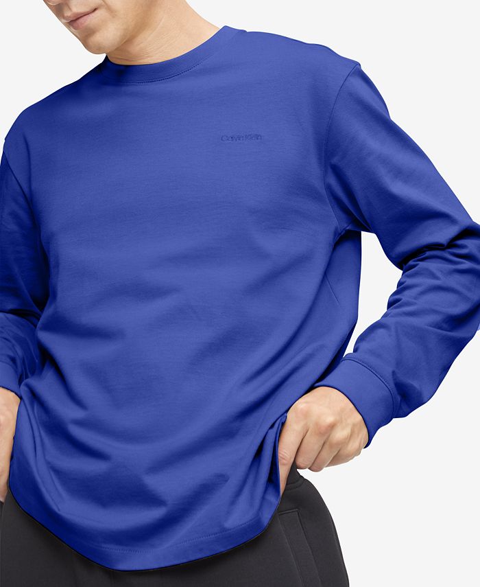 Calvin Klein Men's Logo Long-Sleeve T-Shirt & Reviews - Casual Button-Down  Shirts - Men - Macy's
