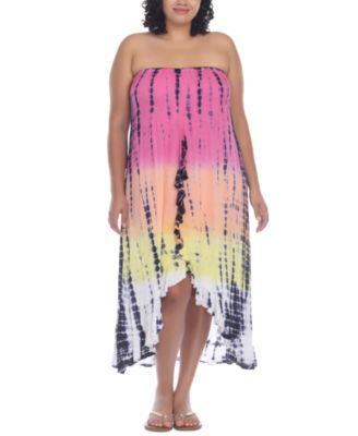 tie dye tube dress plus size