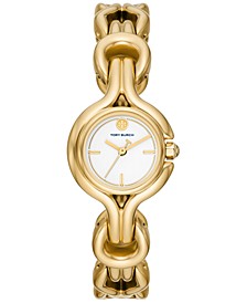 Women's Gold Tone Stainless Steel Link Bracelet Watch 28mm