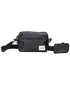 HUGO Men's Syron Messenger Bag with Removable Pouch 