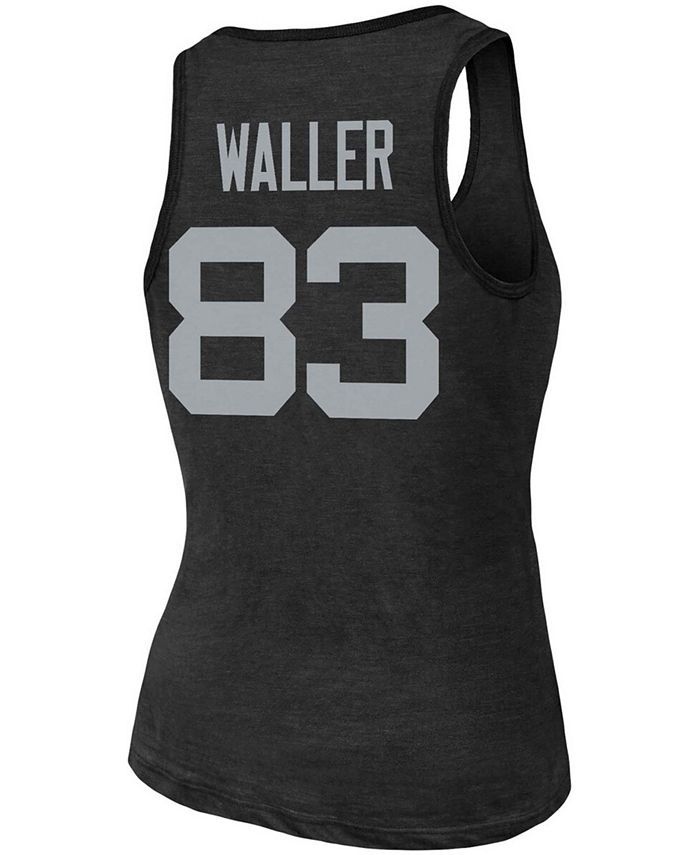 Fanatics Women's Darren Waller Heathered Black Las Vegas Raiders Name ...
