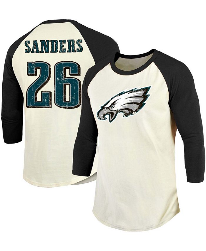 Men's Nike Miles Sanders Black Philadelphia Eagles Player Name & Number  Long Sleeve T-Shirt