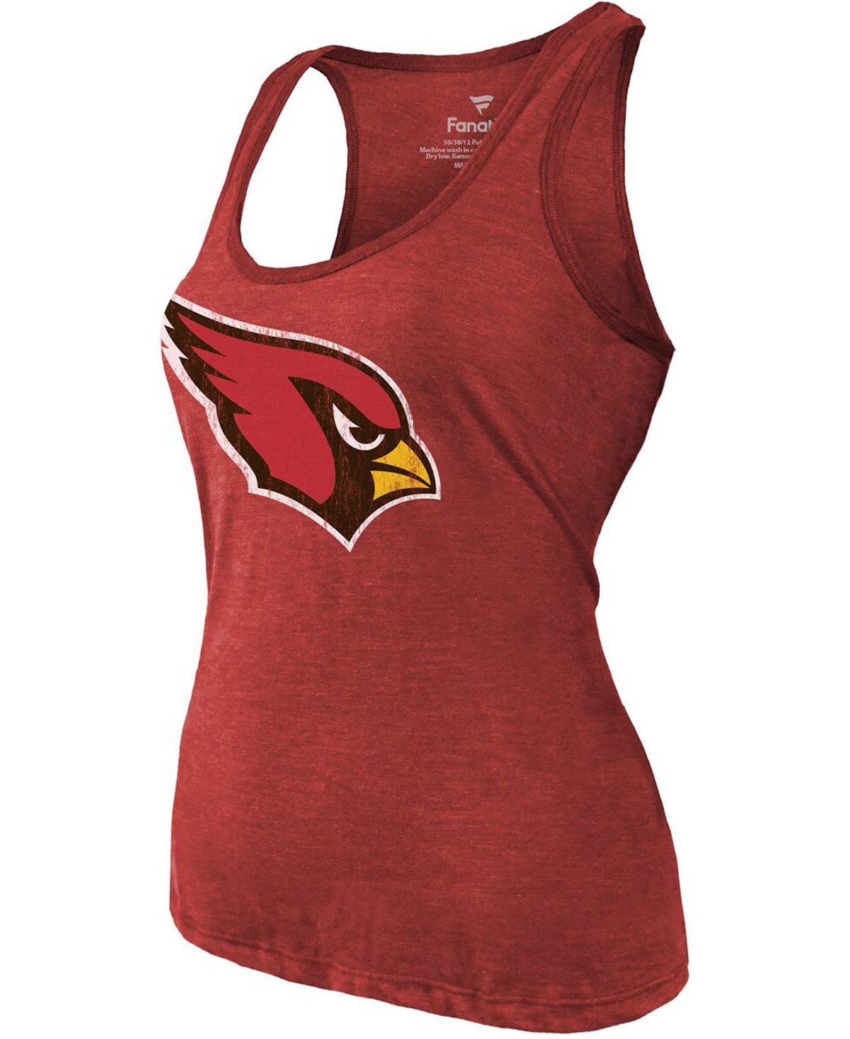 Shop Fanatics Women's Heathered Cardinal Arizona Cardinals Name Number Tri-blend Tank Top In Burgundy