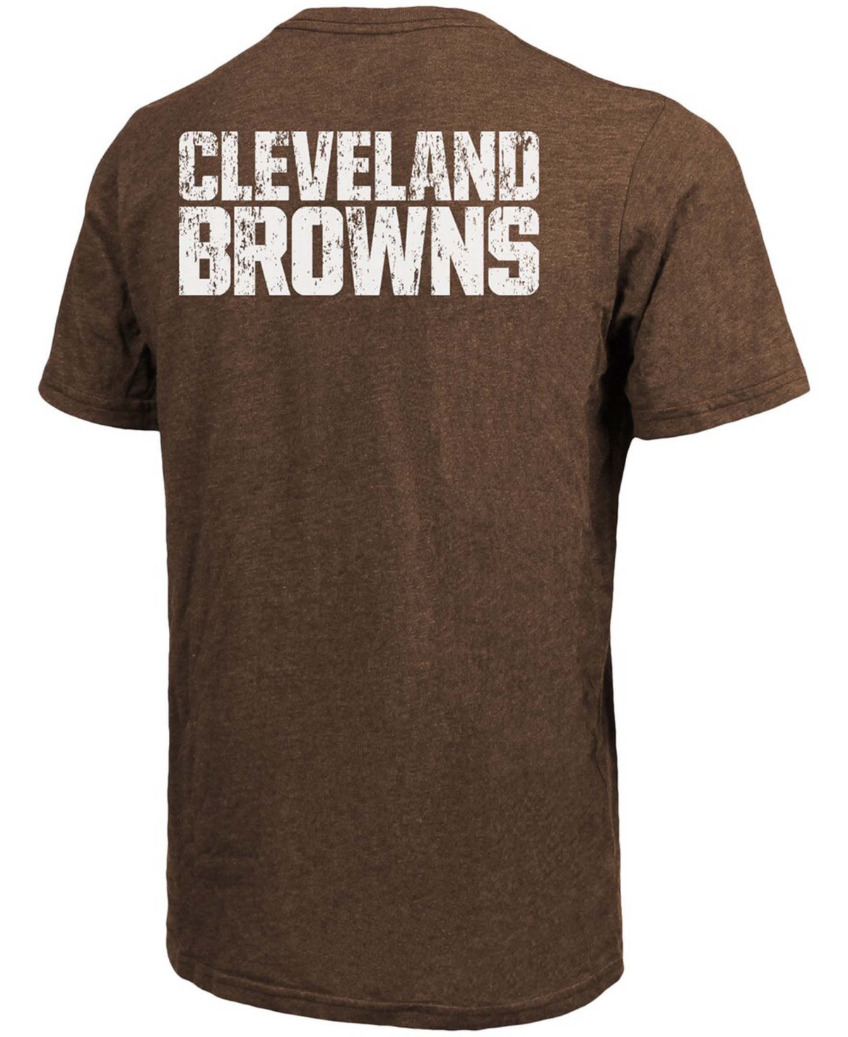 Shop Majestic Cleveland Browns Tri-blend Pocket T-shirt