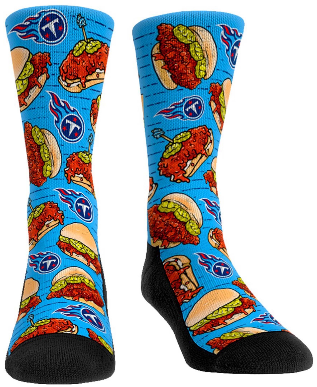 Rock 'em Men's And Women's Tennessee Titans Localized Food Multi Crew Socks