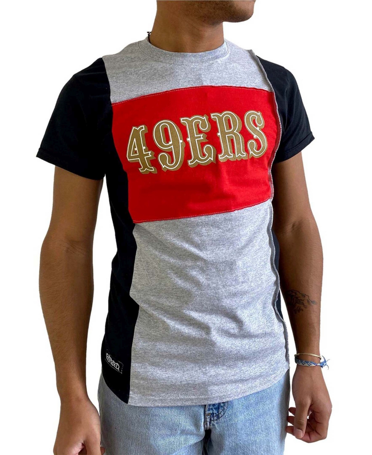 Men's Heathered Gray San Francisco 49Ers Split T-shirt - Heather Gray