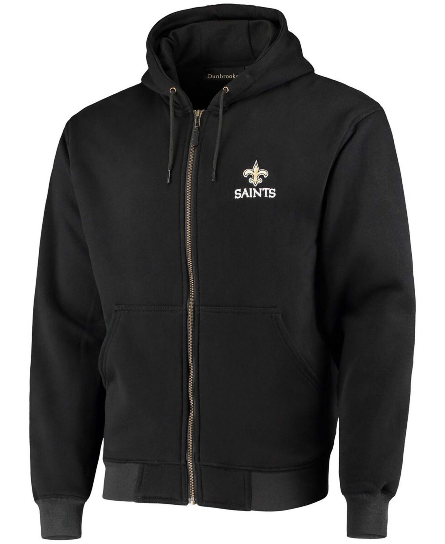 Мужское худи Dunbrooke Black New Orleans Saints Craftsman Thermal-Lined Full-Zip — фото 4