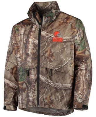 Men's Realtree Camo Cleveland Browns Sportsman Waterproof Packable Full-Zip Jacket