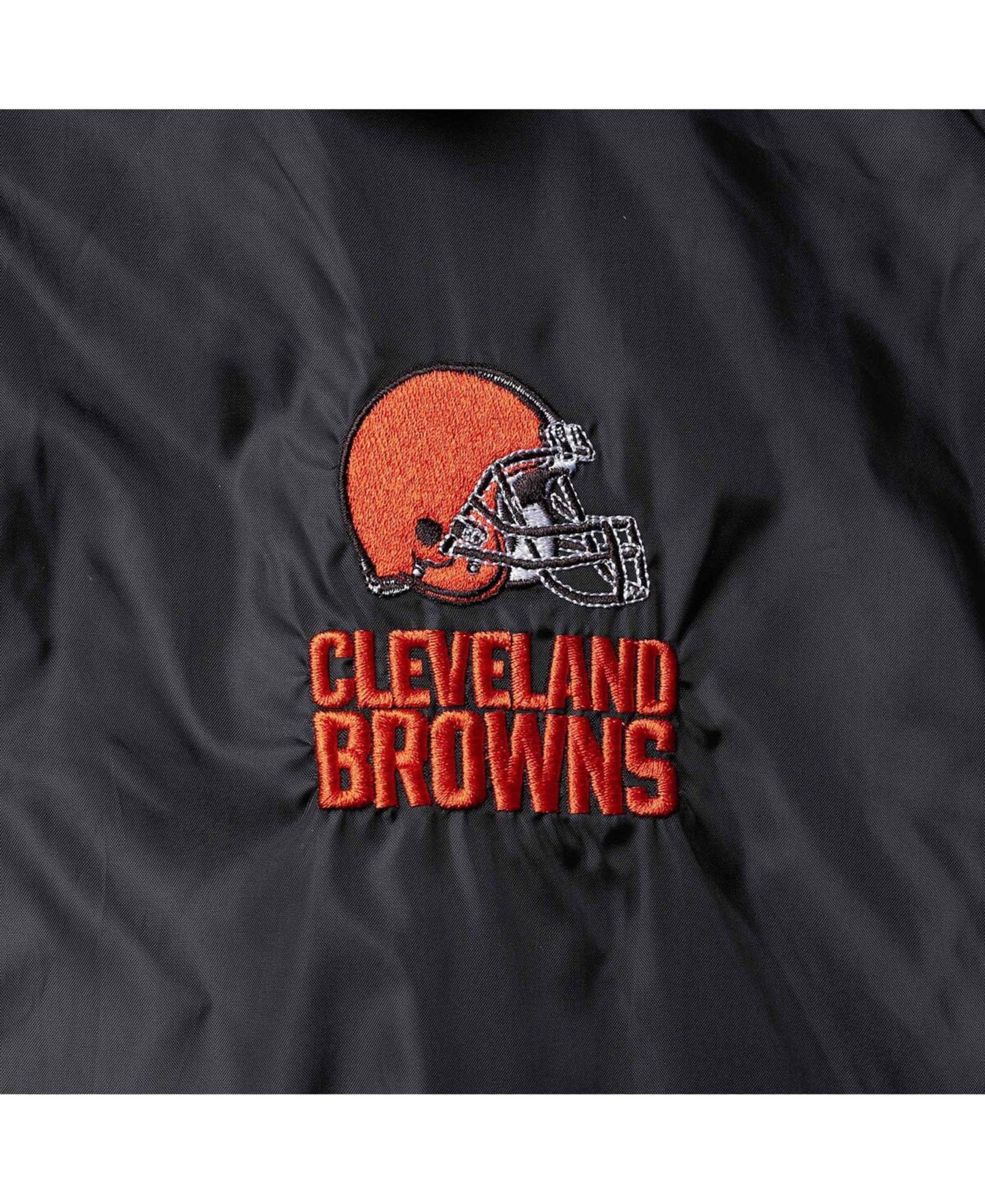 Мужская куртка Dunbrooke Black Cleveland Browns Coaches Classic Raglan Full-Snap Windbreaker — фото 2