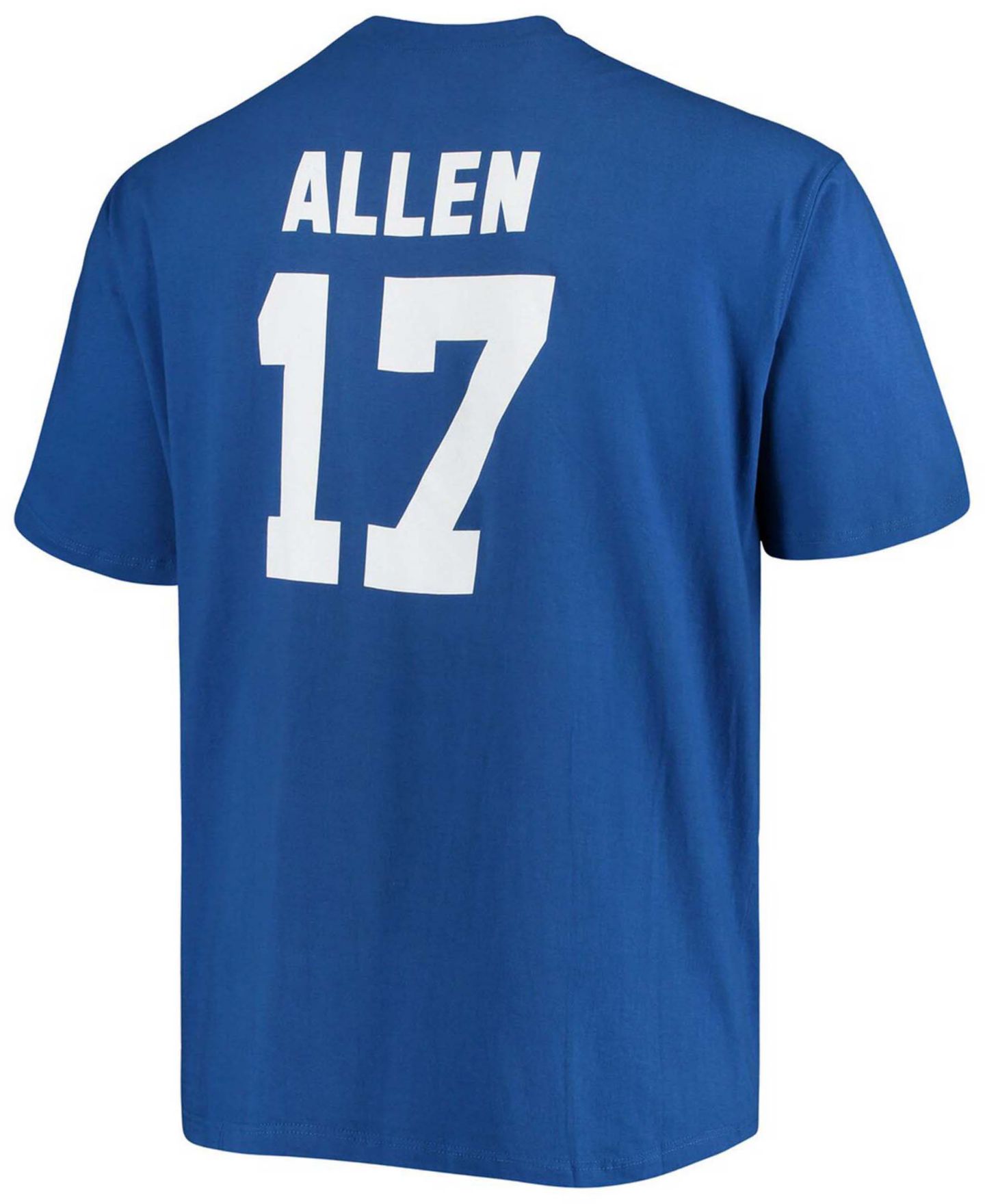 Мужская футболка Fanatics Big and Tall Josh Allen Royal Buffalo Bills Player Name & Number — фото 2