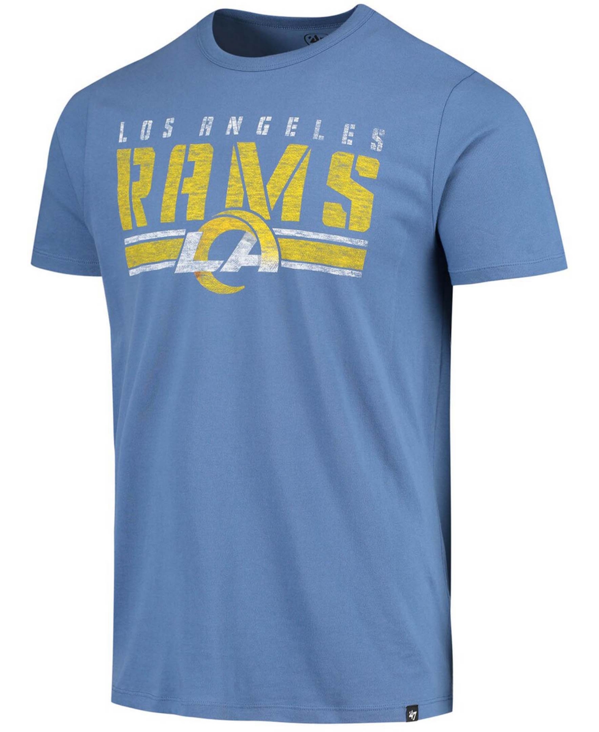 Men's Heathered Royal Los Angeles Rams Stripe Thru Franklin T-shirt