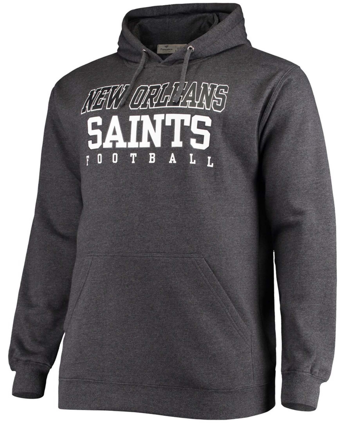 Shop Fanatics Men's Big And Tall Heathered Charcoal New Orleans Saints Practice Pullover Hoodie In Heather Charcoal